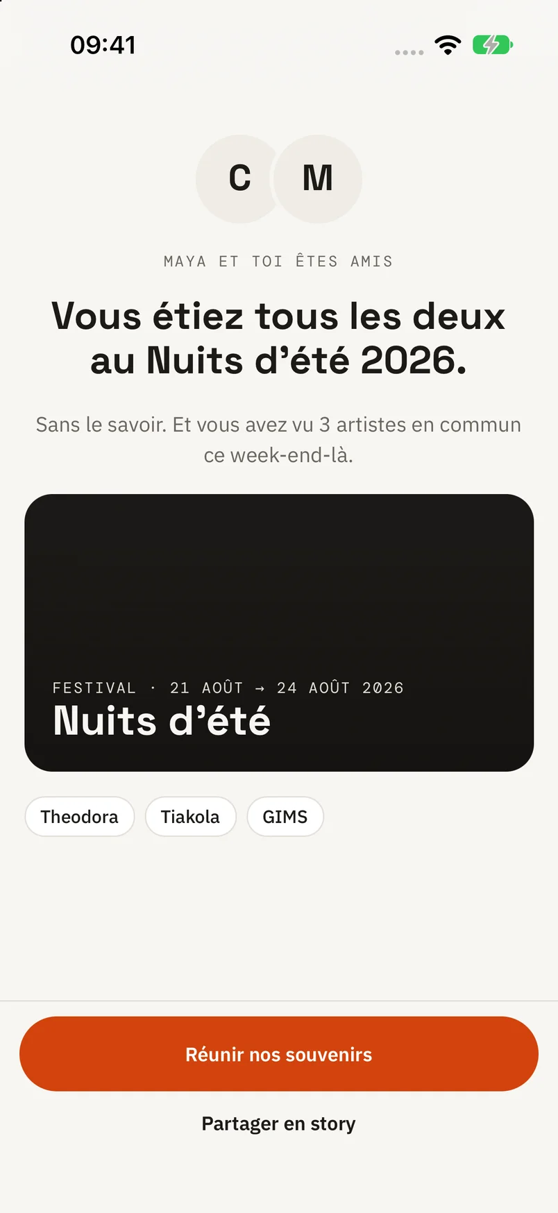 La révélation de Camille et Maya, présents au même festival